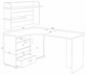 Стол компьютерный Домино СР-145 в Надыме - nadym.mebel24.online | фото 2