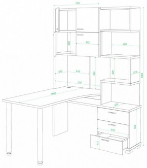 Стол компьютерный Домино СР-500М/190 в Надыме - nadym.mebel24.online | фото 2