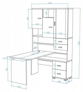 Стол компьютерный Домино СР-620/140 в Надыме - nadym.mebel24.online | фото 2