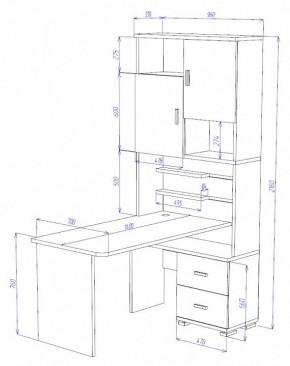 Стол компьютерный Домино СР-720/140 в Надыме - nadym.mebel24.online | фото 2