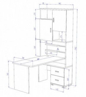 Стол компьютерный Домино СР-720/180 в Надыме - nadym.mebel24.online | фото 2