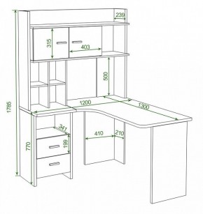 Стол компьютерный Нельсон Lite СКЛ-Угл130+НКЛХ-120 в Надыме - nadym.mebel24.online | фото 2