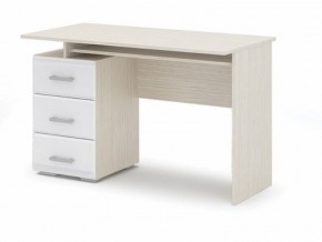 Стол компьютерный Симба Дуб белфорт-Белый глянец в Надыме - nadym.mebel24.online | фото 1