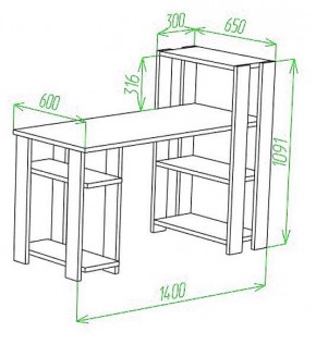 Стол компьютерный Slim СТН-110/140 в Надыме - nadym.mebel24.online | фото 2
