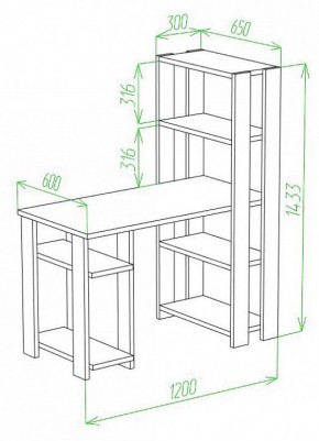 Стол компьютерный Slim СТН-145/120 в Надыме - nadym.mebel24.online | фото 2