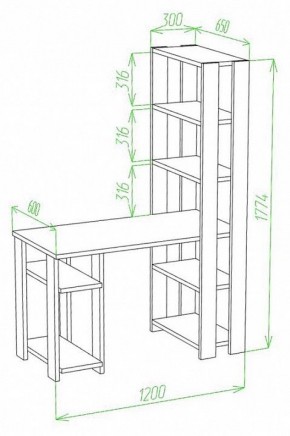 Стол компьютерный Slim СТН-180/120 в Надыме - nadym.mebel24.online | фото 2