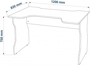 Стол компьютерный ВАРДИГ K1 120x82, антрацит/фиолетовый в Надыме - nadym.mebel24.online | фото 3