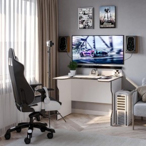Стол компьютерный ВАРДИГ K2 100x82, белый/черный в Надыме - nadym.mebel24.online | фото 4