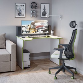 Стол компьютерный ВАРДИГ K2 100x82, белый/лайм в Надыме - nadym.mebel24.online | фото 4