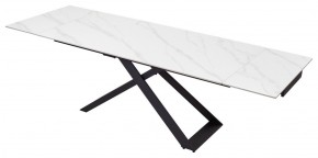 Стол LIVORNO 180 MATT WHITE MARBLE SOLID CERAMIC / BLACK, ®DISAUR в Надыме - nadym.mebel24.online | фото 4