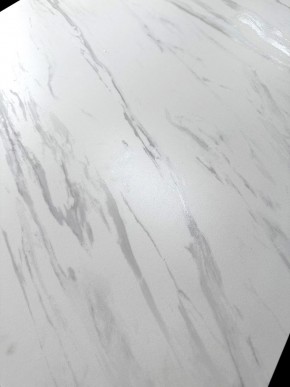 Стол MATERA 160 MARBLES KL-99 Белый мрамор матовый, итальянская керамика/ черный каркас, ®DISAUR в Надыме - nadym.mebel24.online | фото 3