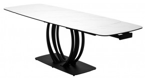 Стол MATERA 160 MARBLES KL-99 Белый мрамор матовый, итальянская керамика/ черный каркас, ®DISAUR в Надыме - nadym.mebel24.online | фото 8