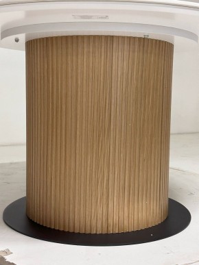 Стол MESA D120 цвет БЕЛЫЙ МРАМОР M326 / Каркас OAK, ®DISAUR в Надыме - nadym.mebel24.online | фото 4