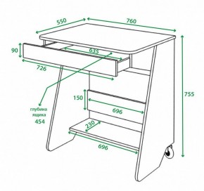 Стол письменный Домино СК-7 в Надыме - nadym.mebel24.online | фото 2