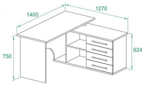 Стол письменный КСТ-109Л в Надыме - nadym.mebel24.online | фото 3