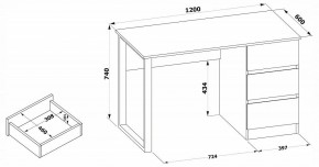 Стол письменный СПм-205 в Надыме - nadym.mebel24.online | фото 4