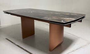 Стол ПУАНТО 200 TITANIUM LAWA NERO, керамика / МЕДЬ каркас М-City в Надыме - nadym.mebel24.online | фото 3