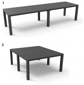 Стол раскладной Джули (Julie Double table 2 configurations) Графит в Надыме - nadym.mebel24.online | фото 1