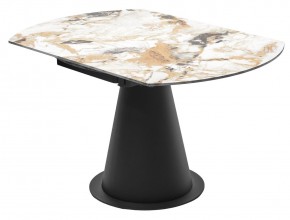 Стол TERAMO 135 GLOSS GRAND JADE SOLID CERAMIC, керамика, поворотн.механизм / Черный каркас, ®DISAUR в Надыме - nadym.mebel24.online | фото 11