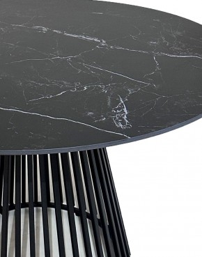 Стол TERNI 120 MATT BLACK MARBLE SOLID CERAMIC Черный мрамор матовый, керамика /Черн.каркас, ®DISAUR в Надыме - nadym.mebel24.online | фото 4