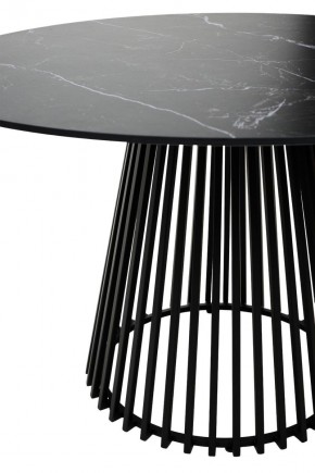 Стол TERNI 120 MATT BLACK MARBLE SOLID CERAMIC Черный мрамор матовый, керамика /Черн.каркас, ®DISAUR в Надыме - nadym.mebel24.online | фото 5