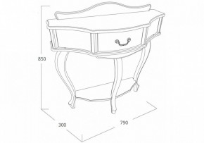 Стол туалетный Джульетта в Надыме - nadym.mebel24.online | фото 2