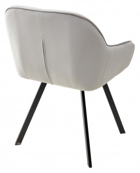 Стул GALE 360 град. поворот. BLUVEL-03 LIGHT GREY, велюр/ черный каркас, М-City в Надыме - nadym.mebel24.online | фото 4