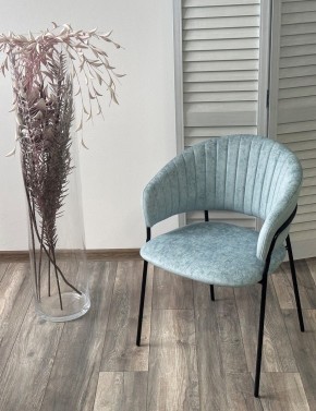 Стул ГЕММА, цвет RAIN 7 breeze, велюр / черный каркас М-City в Надыме - nadym.mebel24.online | фото 4