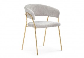 Стул на металлокаркасе Kamelia 1 light gray fabric / gold в Надыме - nadym.mebel24.online | фото