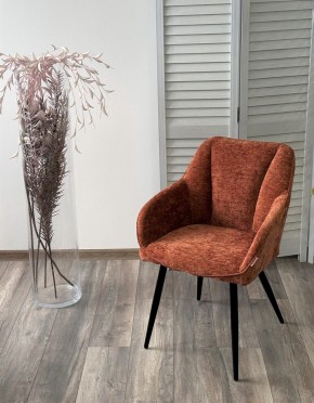 Стул REFLET 3018-09 терракотовый, шенилл / черный каркас, ®DISAUR в Надыме - nadym.mebel24.online | фото 3