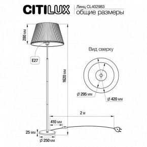 Торшер Citilux Линц CL402983 в Надыме - nadym.mebel24.online | фото 4