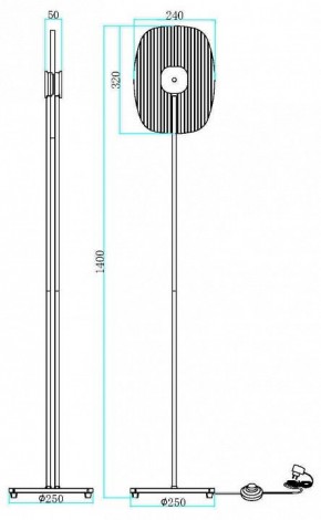 Торшер Maytoni Eclipse MOD152FL-L1BK в Надыме - nadym.mebel24.online | фото 2