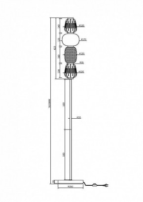 Торшер Maytoni Pattern MOD267FL-L32CH3K в Надыме - nadym.mebel24.online | фото 2