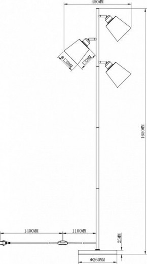 Торшер Moderli Floor V3050-3F в Надыме - nadym.mebel24.online | фото 3