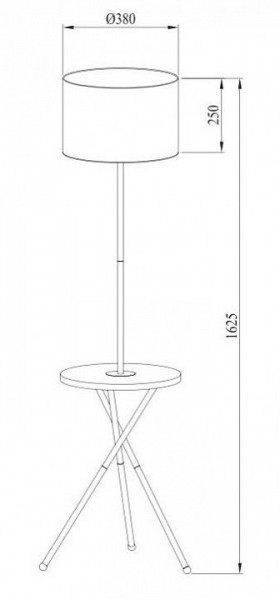 Торшер с полкой Arte Lamp Combo A2070PN-1BK в Надыме - nadym.mebel24.online | фото 2