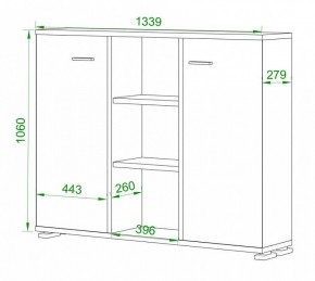 Тумба комбинированная Домино нельсон ПУ-60-3 в Надыме - nadym.mebel24.online | фото 2