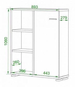 Тумба комбинированная Домино ПУ-50-2 в Надыме - nadym.mebel24.online | фото 2