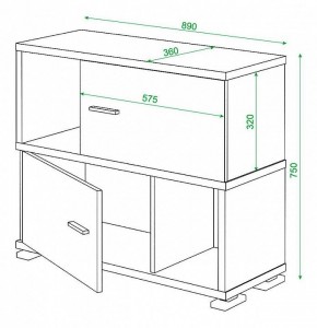 Тумба комбинированная Домино СБ-30/2 в Надыме - nadym.mebel24.online | фото 3