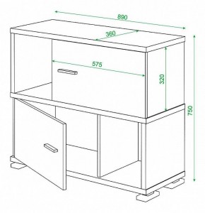 Тумба комбинированная Домино СБ-30/2 в Надыме - nadym.mebel24.online | фото 3