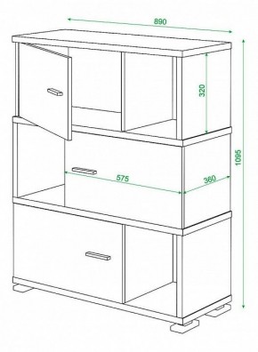 Тумба комбинированная Домино СБ-30/3 в Надыме - nadym.mebel24.online | фото 3