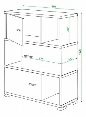 Тумба комбинированная Домино СБ-30/3 в Надыме - nadym.mebel24.online | фото 3