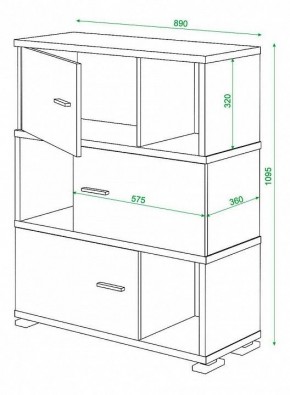 Тумба комбинированная Домино СБ-30/3 в Надыме - nadym.mebel24.online | фото 2