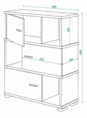 Тумба комбинированная Домино СБ-30/3 в Надыме - nadym.mebel24.online | фото 3