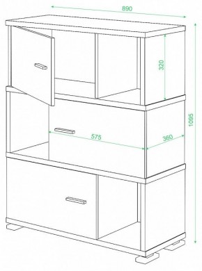 Тумба комбинированная Домино СБ-30/3 в Надыме - nadym.mebel24.online | фото 2