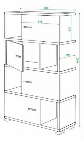 Тумба комбинированная Домино СБ-30/4 в Надыме - nadym.mebel24.online | фото 3
