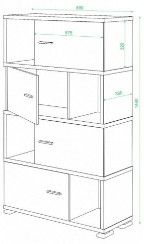 Тумба комбинированная Домино СБ-30/4 в Надыме - nadym.mebel24.online | фото 3