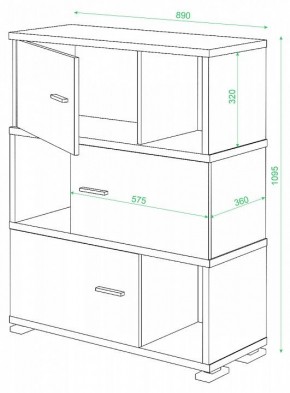 Тумба комбинированная СБ-30/3 в Надыме - nadym.mebel24.online | фото 2