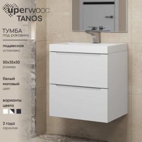 Тумба под раковину Uperwood Tanos 50 см, подвесная, белая матовая в Надыме - nadym.mebel24.online | фото 6