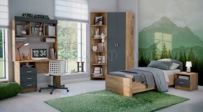 МАРТИНА Тумба прикроватная (Графит/Дуб крафт) в Надыме - nadym.mebel24.online | фото 2