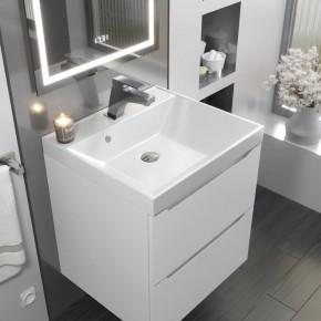 Тумба с раковиной Uperwood Tanos 50 см, подвесная, белая матовая в Надыме - nadym.mebel24.online | фото 9
